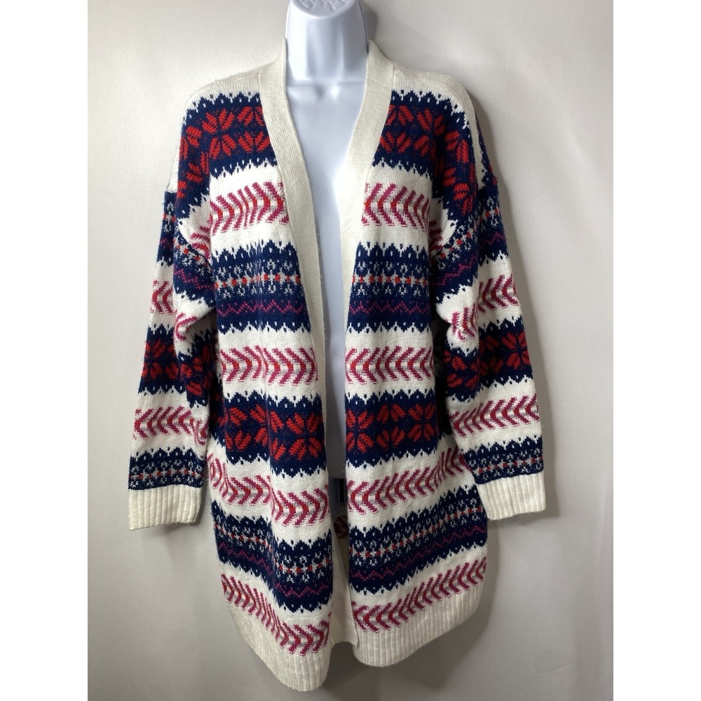 Womens Fair Isle Christmas Sweater Size XL Petite Ski Lodge Scandi Chic Cozy